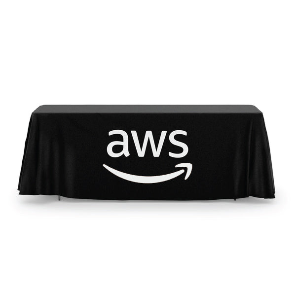 8’ Black Table Drape with Bag- SLGEDU