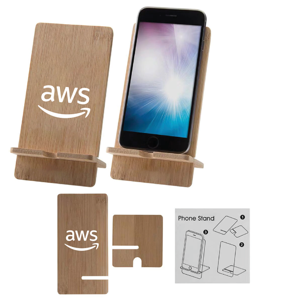 Bamboo Wood Cell Phone Stand - EIAB-SHM