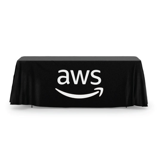 8’ Black Table Drape with Bag- SLGEDU