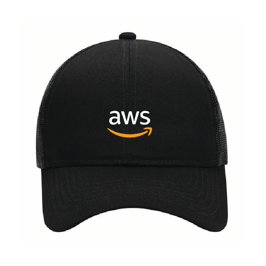 Black 6 Panel Cotton Twill Mesh Back Baseball Cap - IC/NatSec EIAB