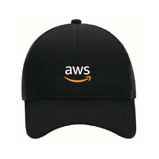 Black 6 Panel Cotton Twill Mesh Back Baseball Cap - IC/NatSec EIAB