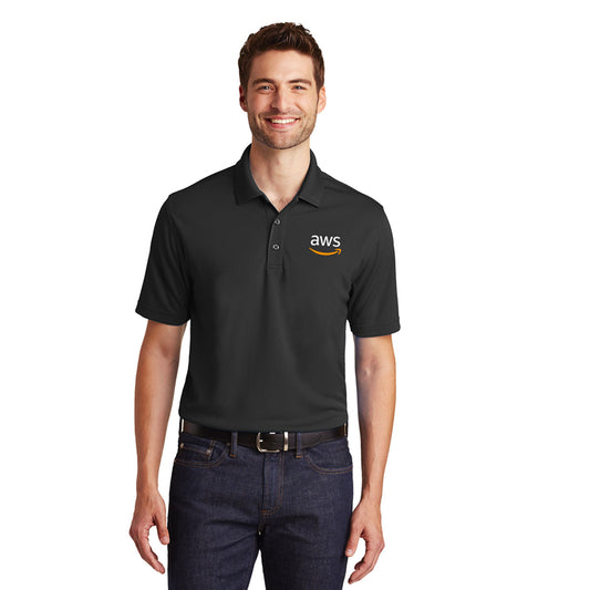 MEN'S Port Authority® Dry Zone® UV Micro-Mesh Polo-Black - FINAL FEW!