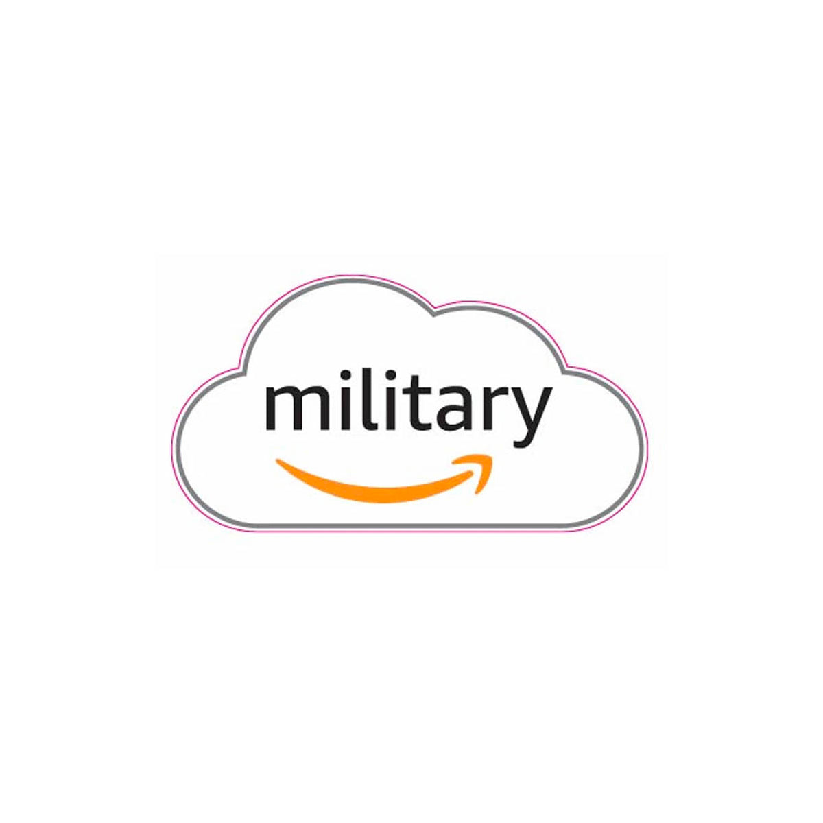 2.9"x5.4" Military Cloud Logo Stickers - DoD EIAB (Pack of 25)